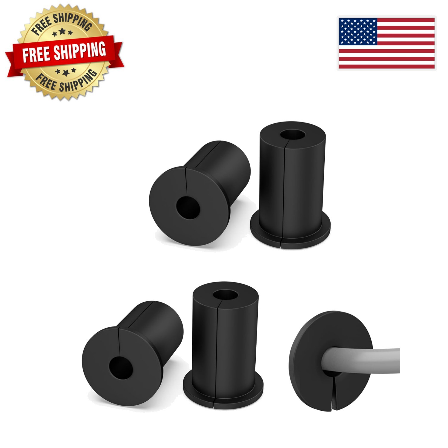 Silicone 4PCS Wall Grommets for Starlink – Protects and Organizes