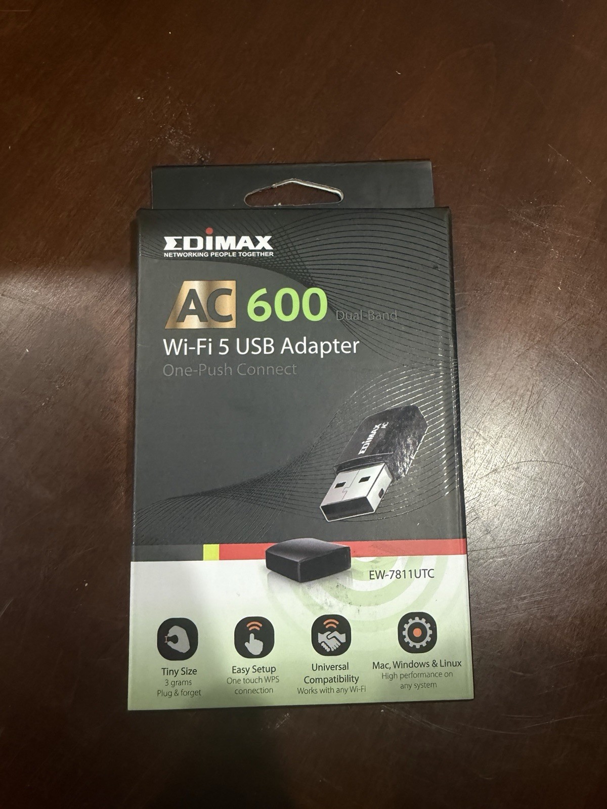 EDIMAX EW-7811UTC AC600 Dual Band WiFi 5 USB Adapter 433Mbps NEW