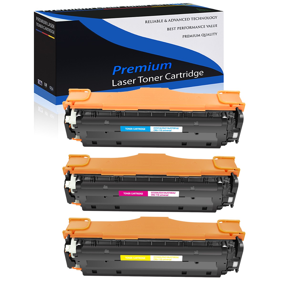 3PK CF380A C Y M Toner Set for HP Color LaserJet Pro MFP M476dn M476dw M476nw