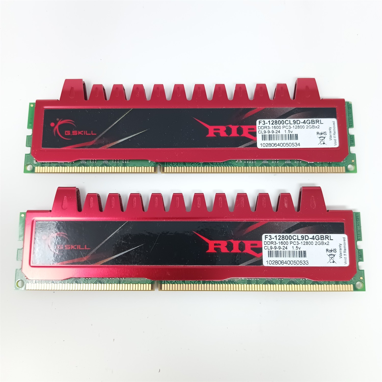 G.SKILL Ripjaws 4GB (2x2GB) DDR3 1600 CL9 Desktop RAM F3-12800CL9D-4GBRL