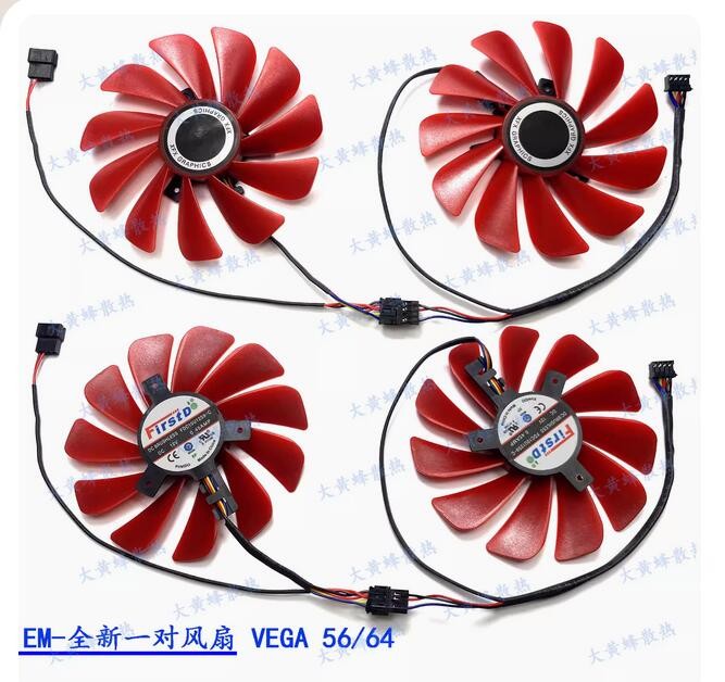 Graphics Card Fan For XFX RX Vega56/RX Vega64 8GB Double Edition Non-public %%%
