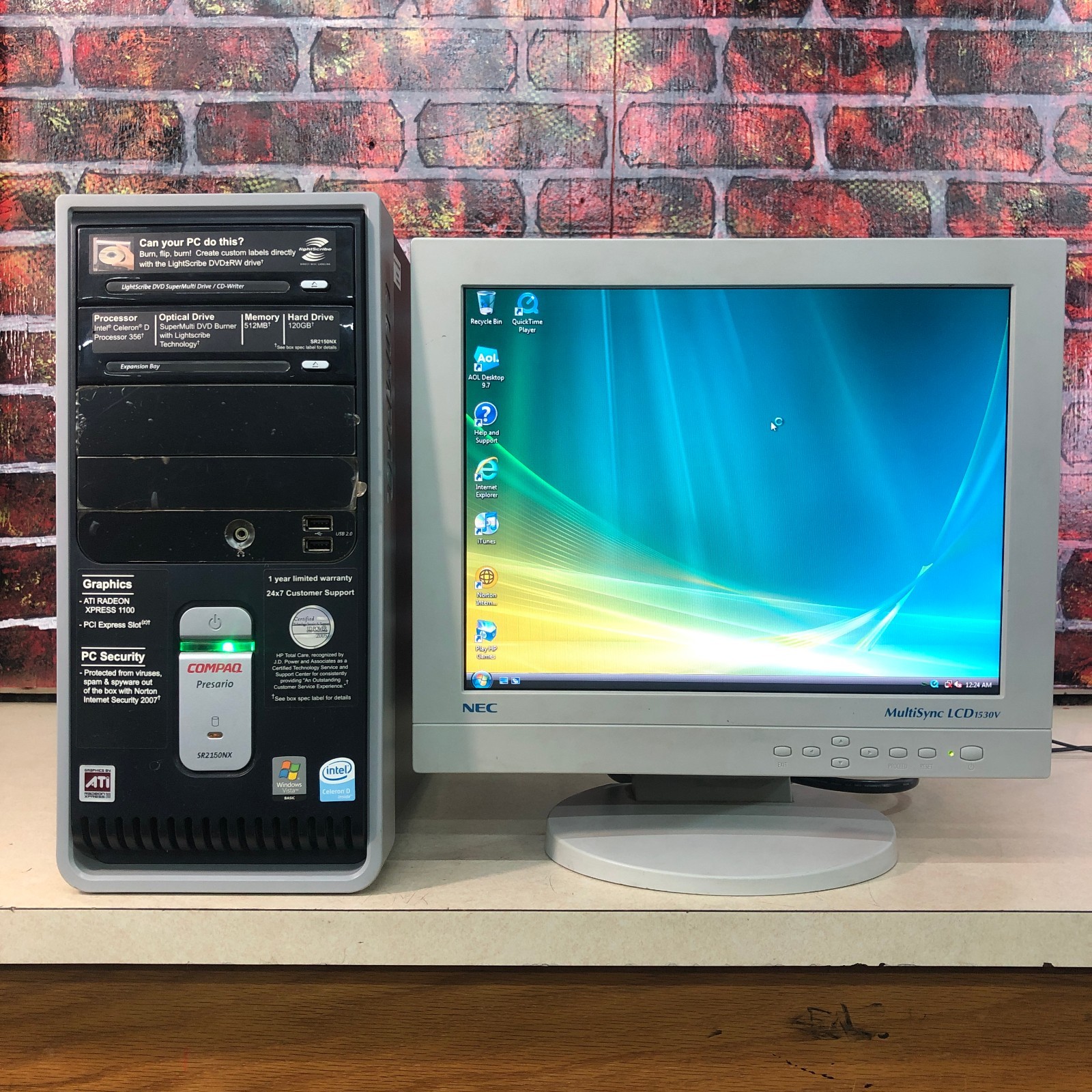Compaq Presario Retro Gaming PC Celeron D 3.46GHz 512MB RAM (Windows Vista)