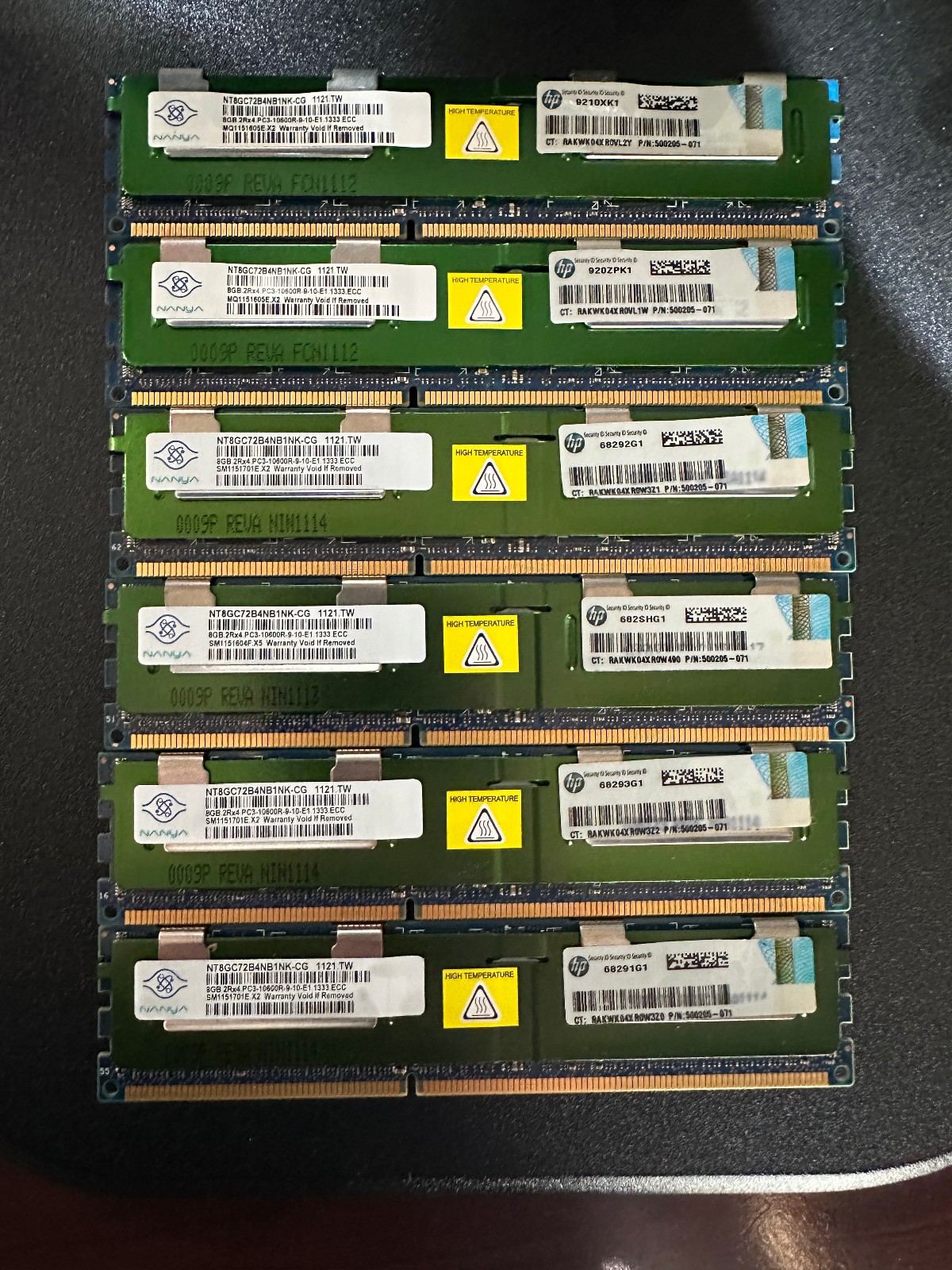 48GB (6x 8GB) MEMORY FOR HP PROLIANT DL320 G6 DL360 G6 DL360 G7 DL370 DL380 G...