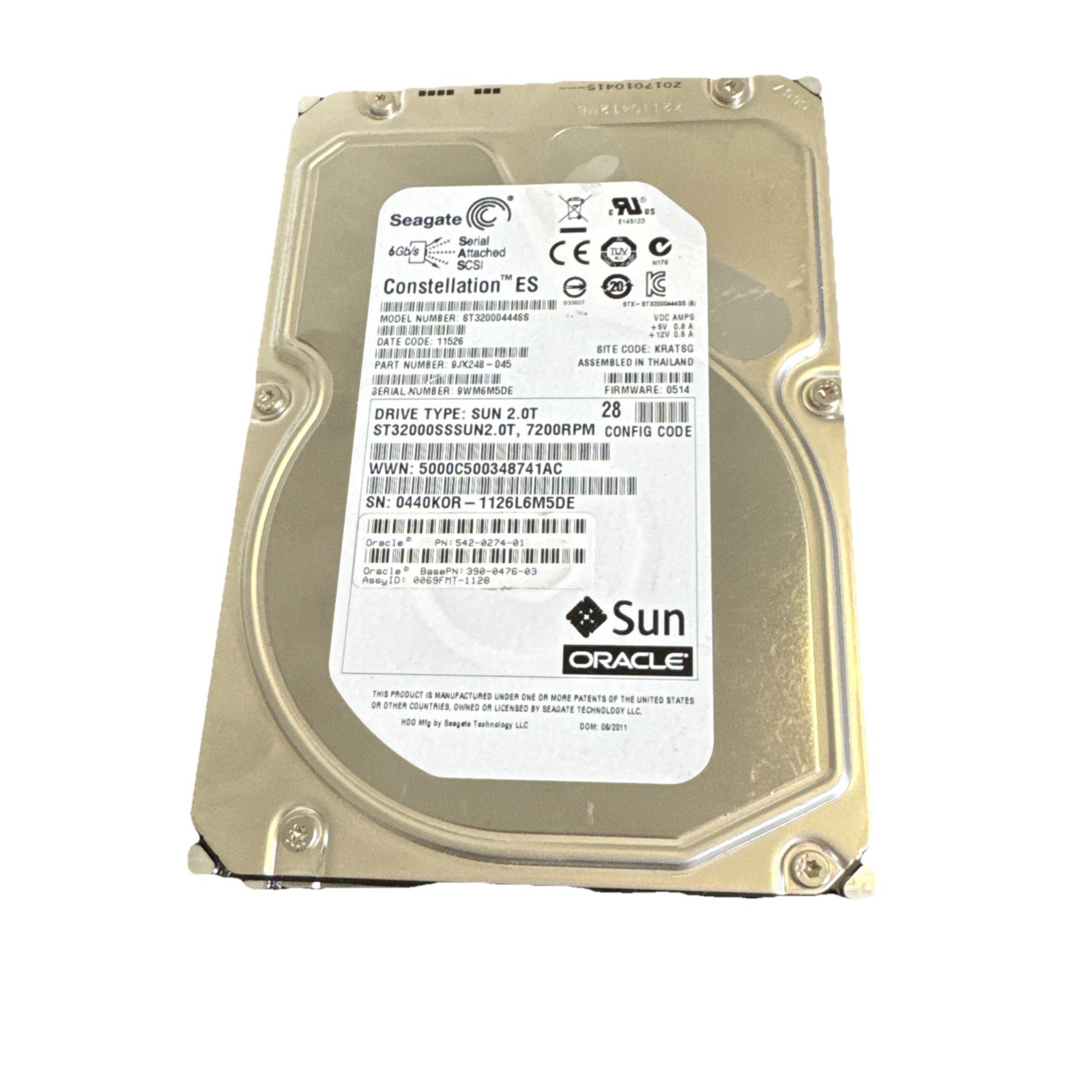 Seagate ST32000444SS 2TB 7.2K SAS 3.5 " LFF Hard Drive 512 Block Dell HP