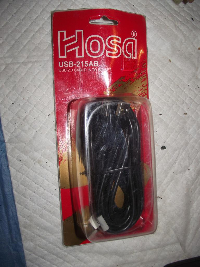 HOSA USB-215AB, USB 2.0 CABLE A TO B, 15 FEET LONG, NEW