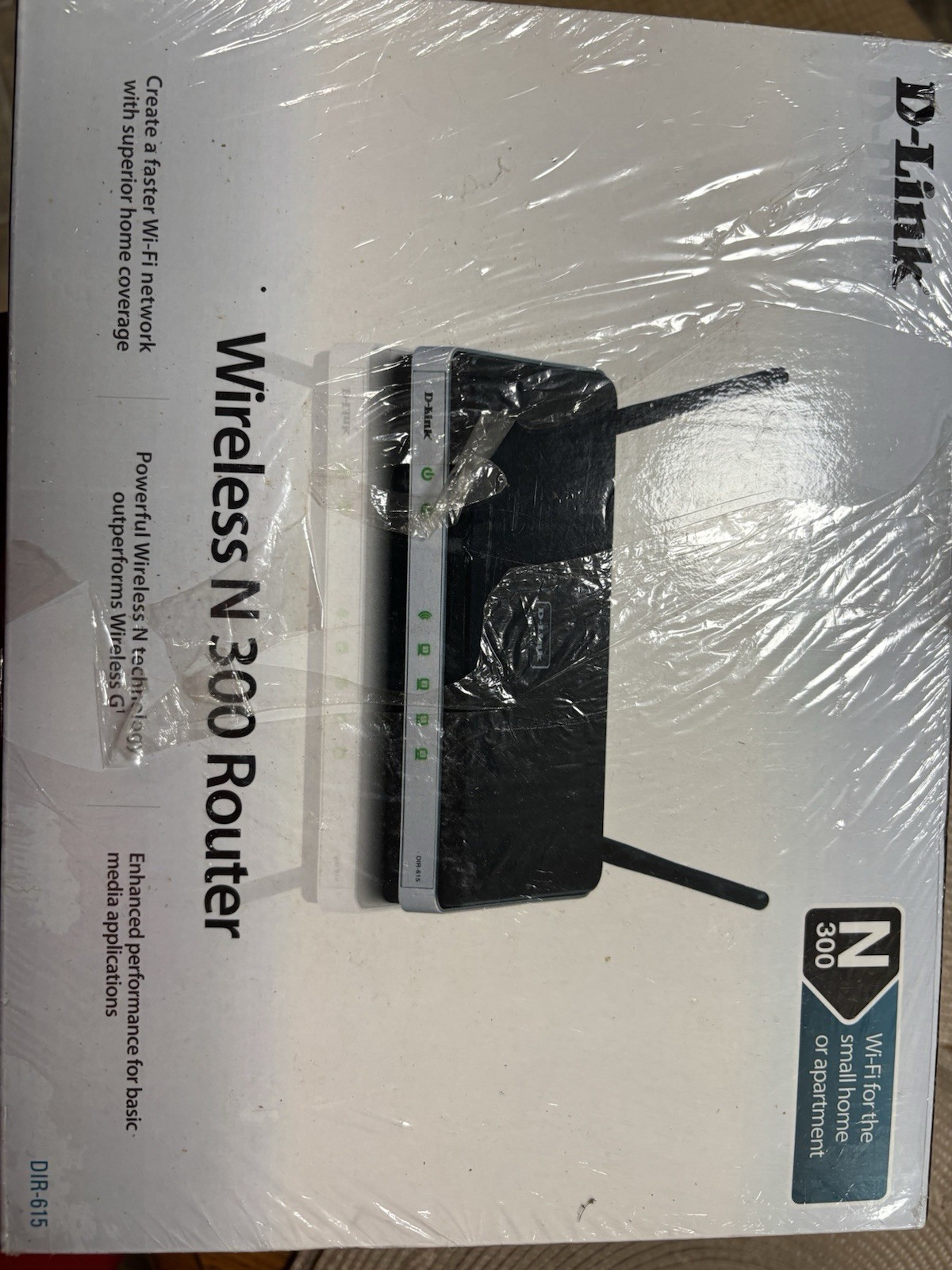 Brand new, sealed D-Link Wireless N 300 Router (DIR-615).