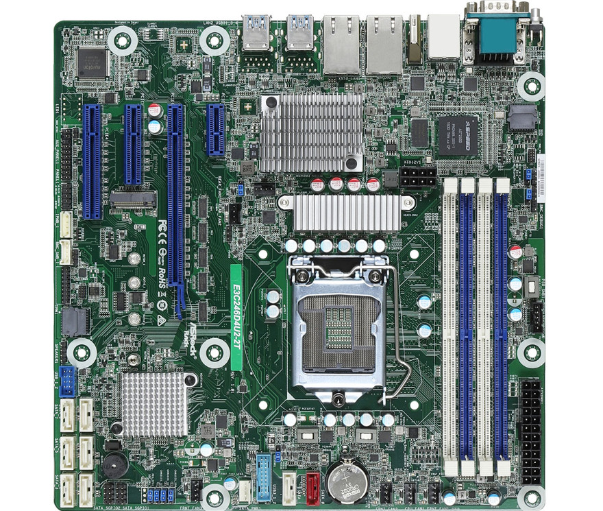 ASRock Rack E3C246D4U2-2T LGA1151 8xSATA Dual DDR4 mATX 10GbE Support Server NAS