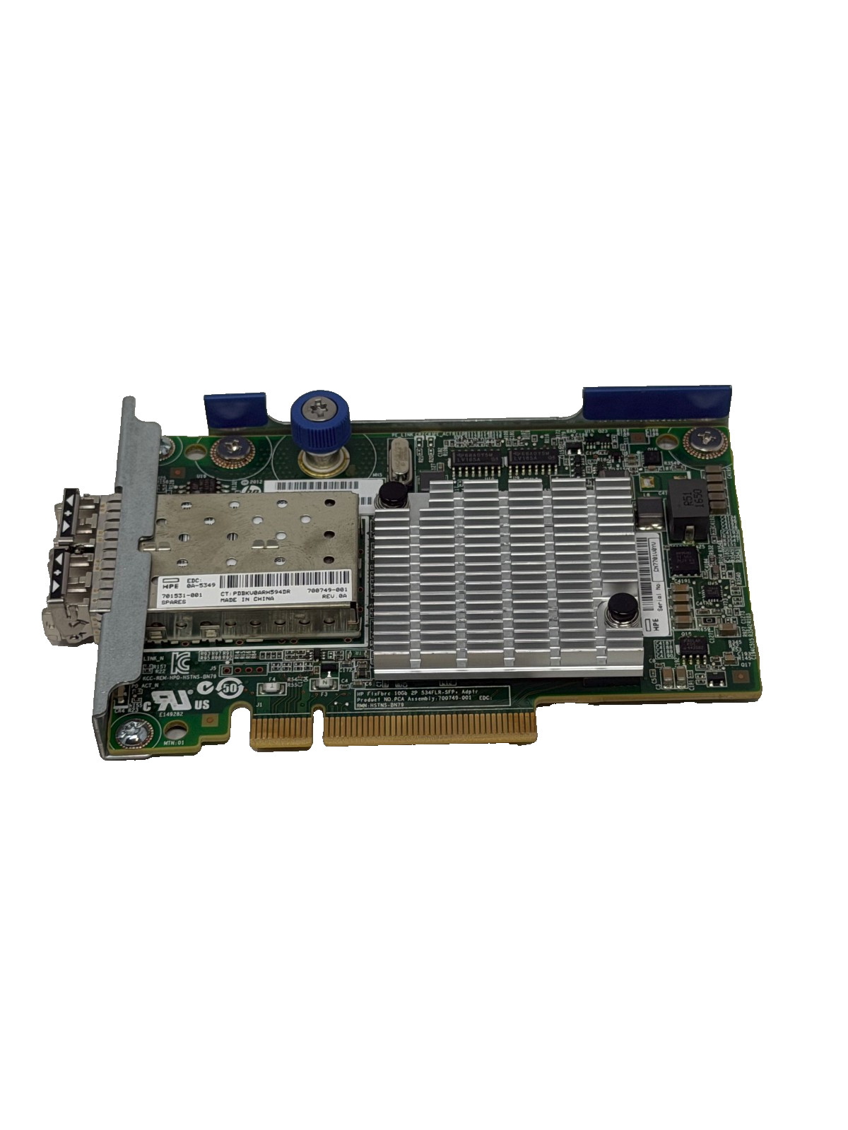HPE 534FLR-SFP+ Dual-Port 10GbE SFP PCIe Network Adapter  701531-001 w/SFP'S