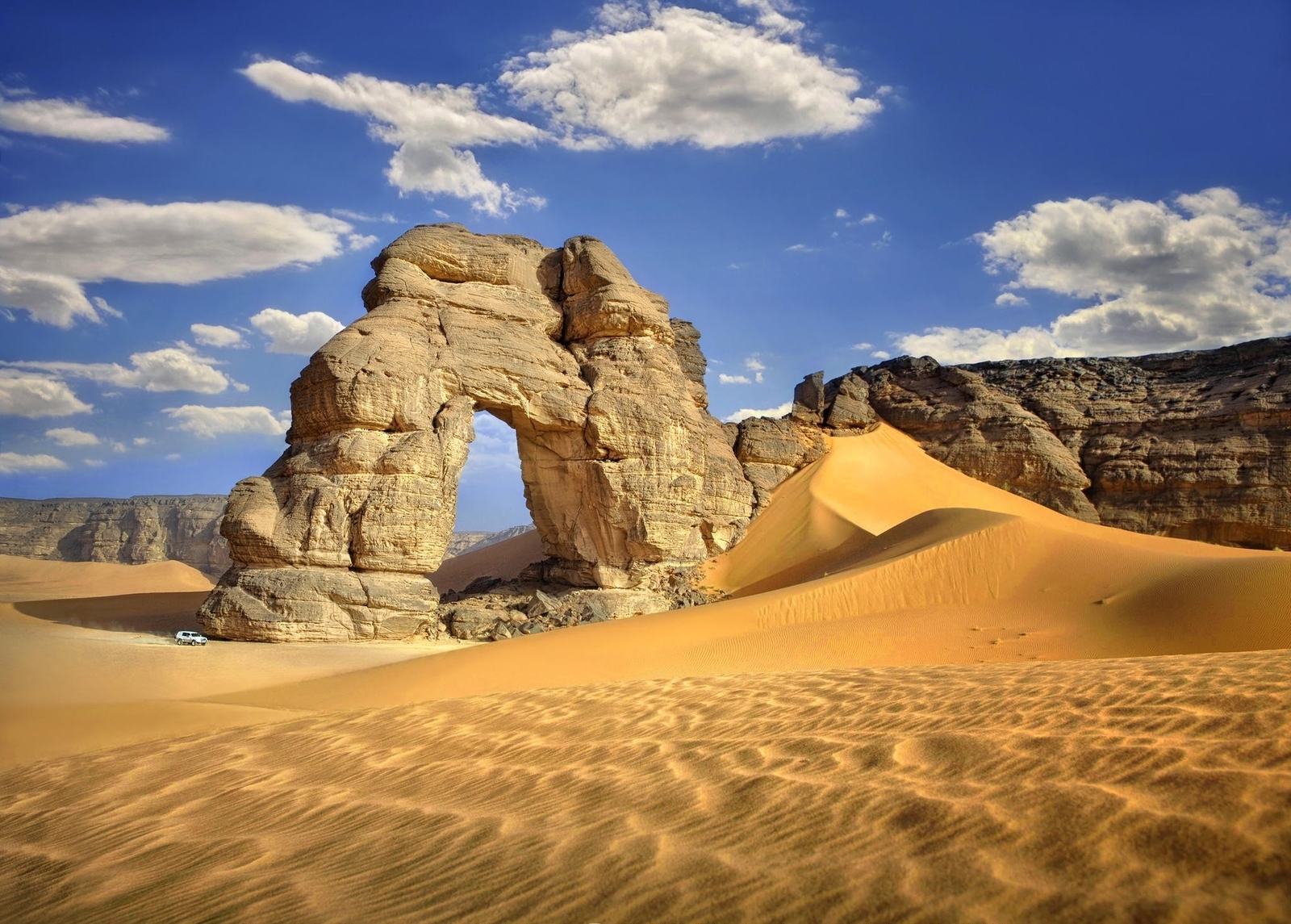 Landscape nature desert arch sahara libya Custom Gaming Mat Desk