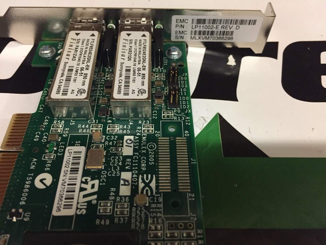 LP11002-E EMULEX EMC Dual Channel LC 4Gb/s Fibre PCI-X 2.0 HBA Network Adapter
