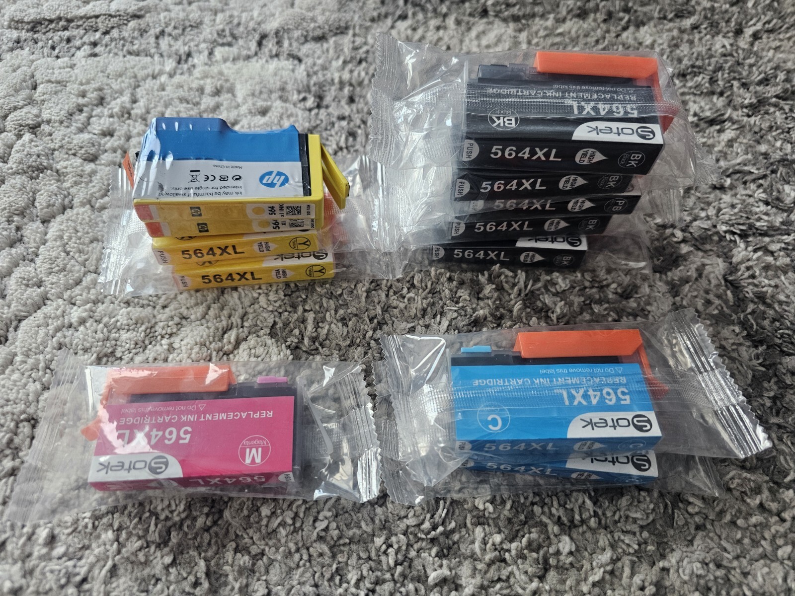 12 SOTEK & HP CMYK 564XL REPLACEMENT COMPATIBLE INK CARTRIDGES TANKS