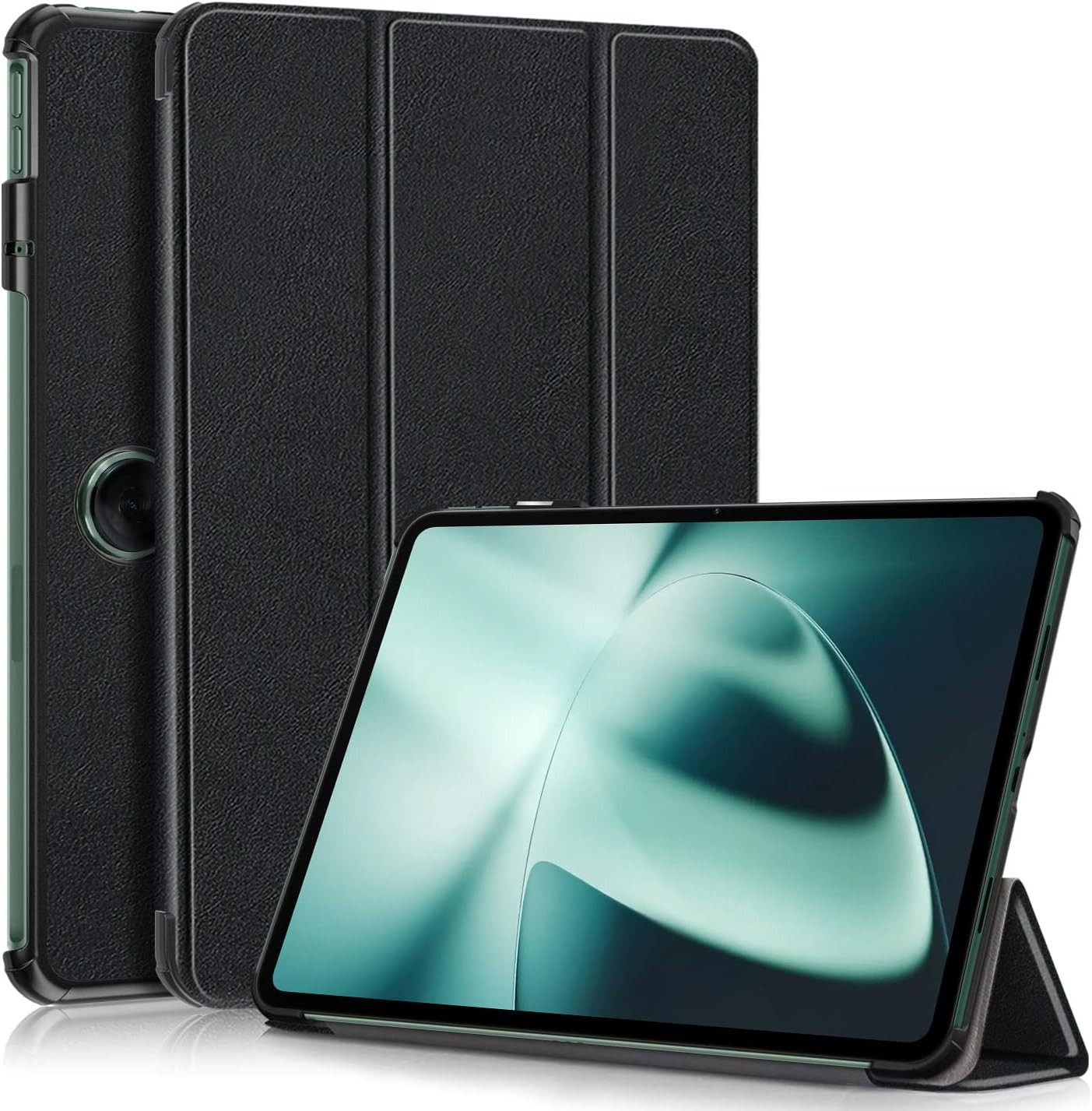 Case for OnePlus Pad 11.6'' 2023, Folding Folio PU Leather Stand Case, Black