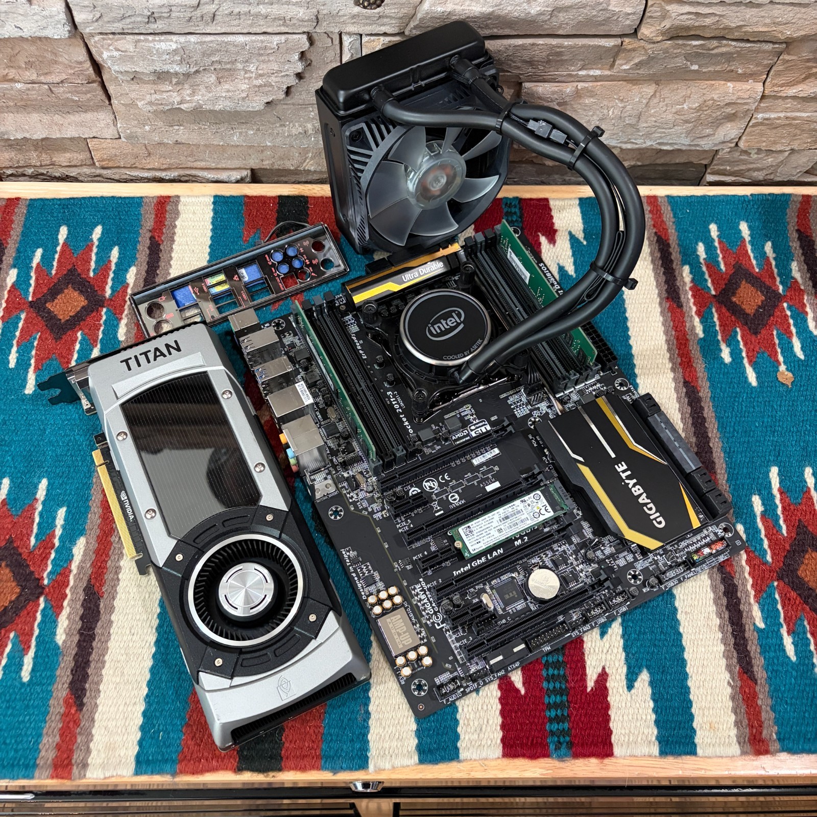 GIGABYTE X99-UD4 Motherboard Combo Xeon 1660 v4 16GB 256SSD W10P GTX Titan Black