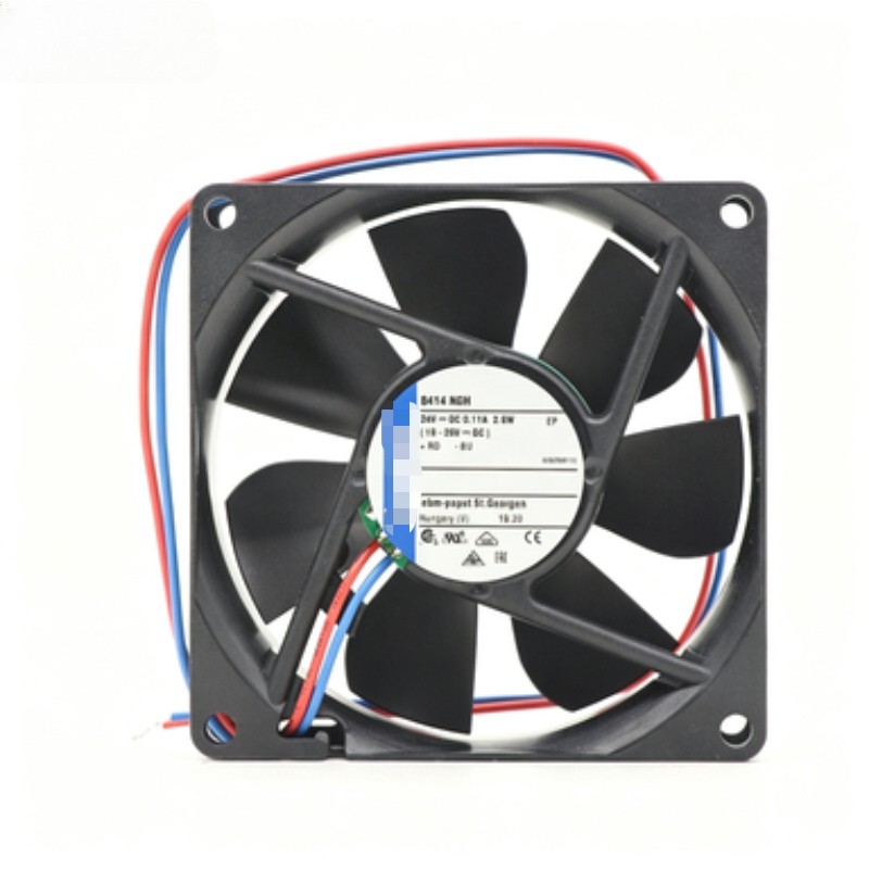 Ebmpapst 8414NGH Axial Fan 24VDC 2.8W 80*80*25mm High-end Instrument Cooling