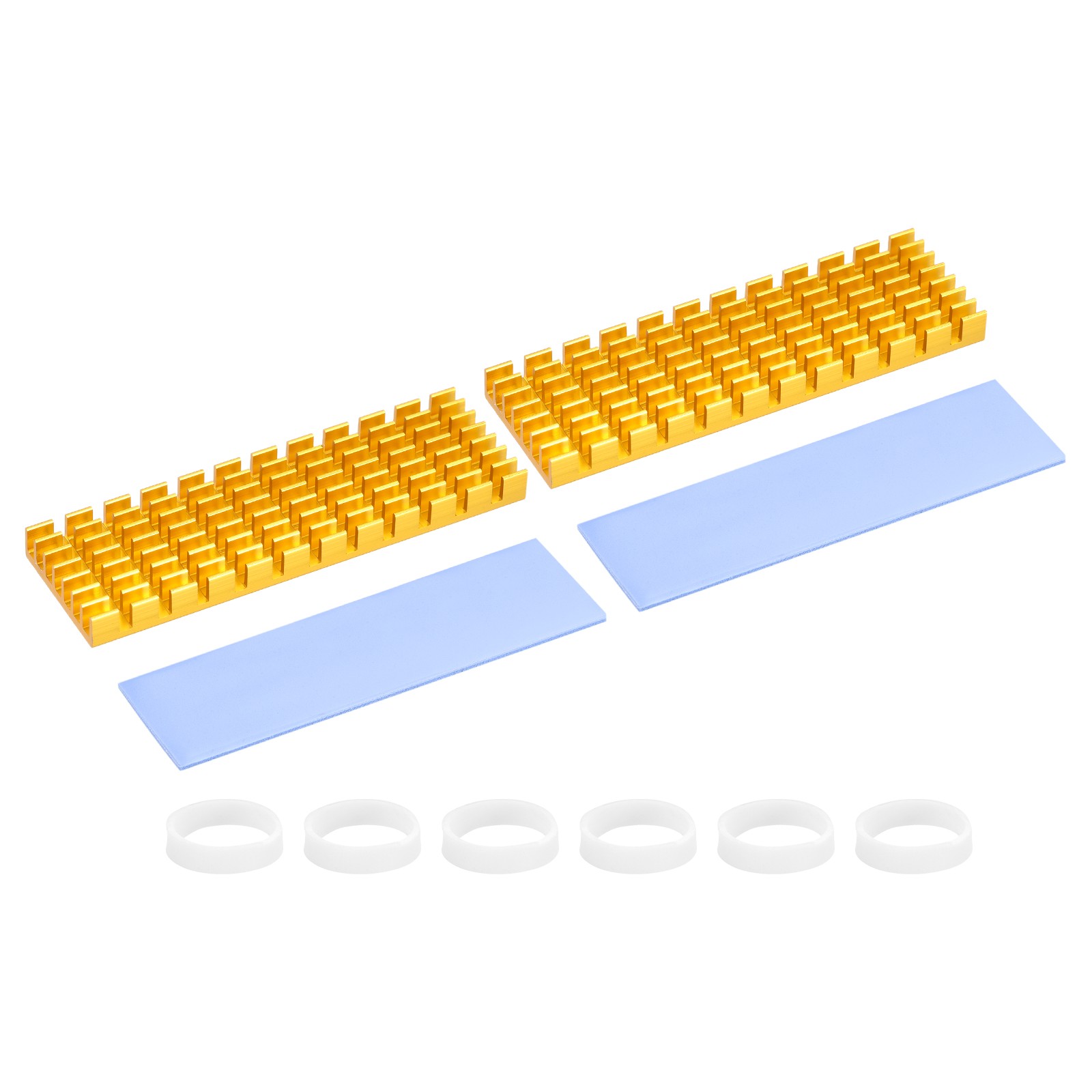 2 Set M.2 2280 Nvme SSD Heatsink 70x22x6mm Radiator Cooler Heat Sink Gold