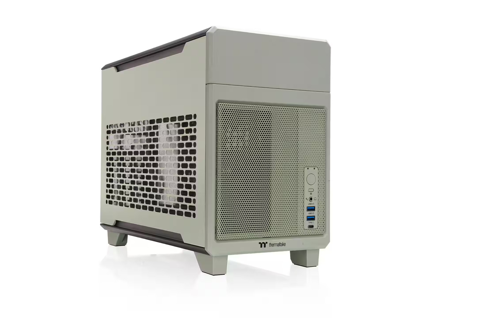 Thermaltake - TR100 SFF mITX Mini Tower PC Case with PCIe 4.0 Riser Cable Inc...