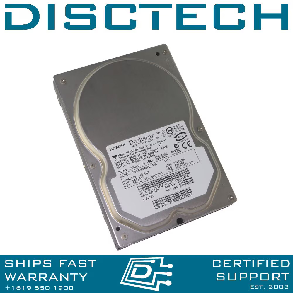 Hitachi 0A31047 DeskStar 40GB 7.2K SATA Hard Drive