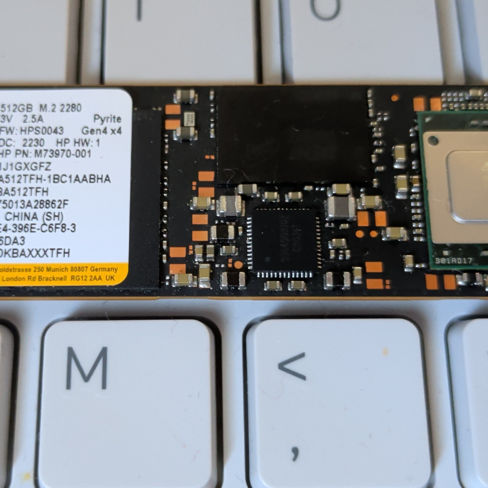 Micron Micron 3400 512GB M.2 2280 PCIe Gen4 x4 NVMe Internal SSD Black USED