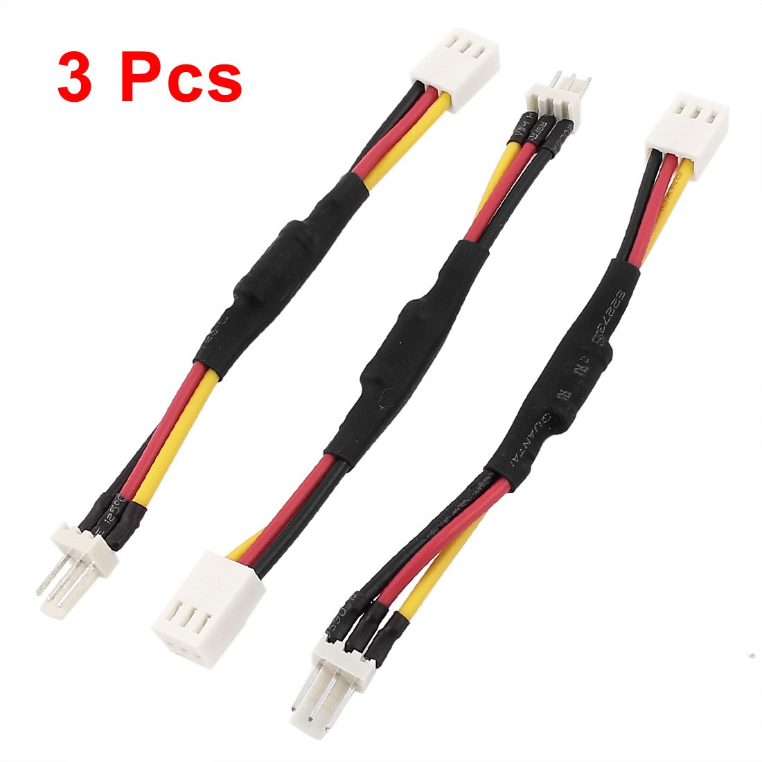 3Pcs 3P Computer Case Fan Reduce Speed Noise Transform Resistor Cable Wire