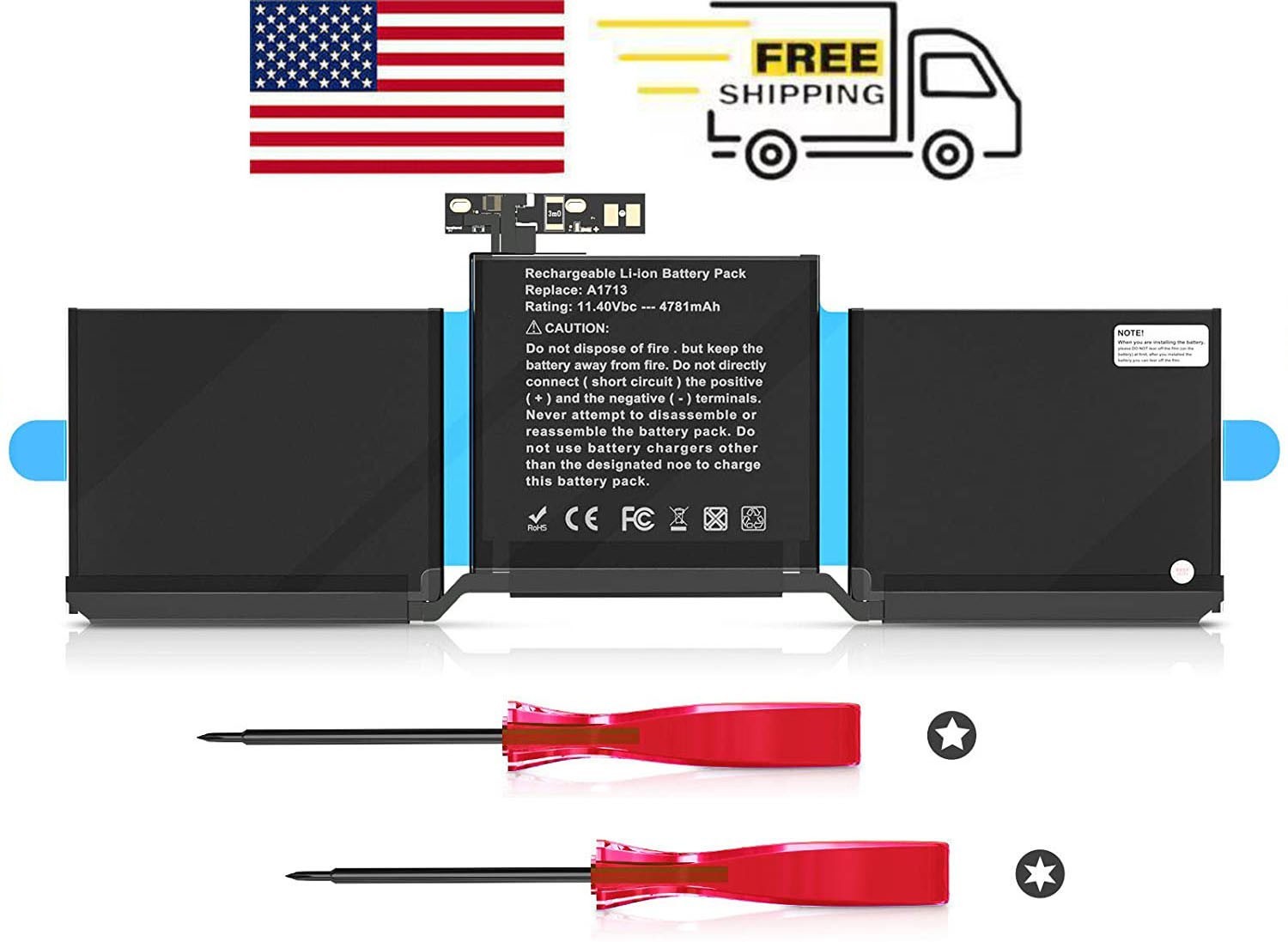 Genuine OEM A1713 Battery for Apple MacBook Pro 13 inch A1708 Late 2016 Mid 2017
