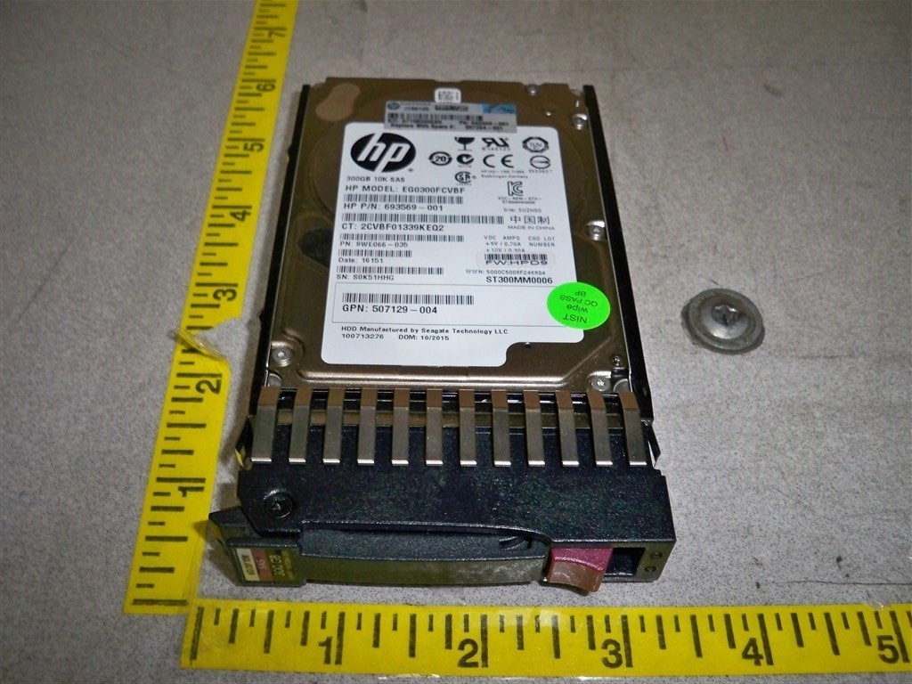 HP EG0300FCVBF 693569-001 Hard Drive 300GB 2.5" SAS