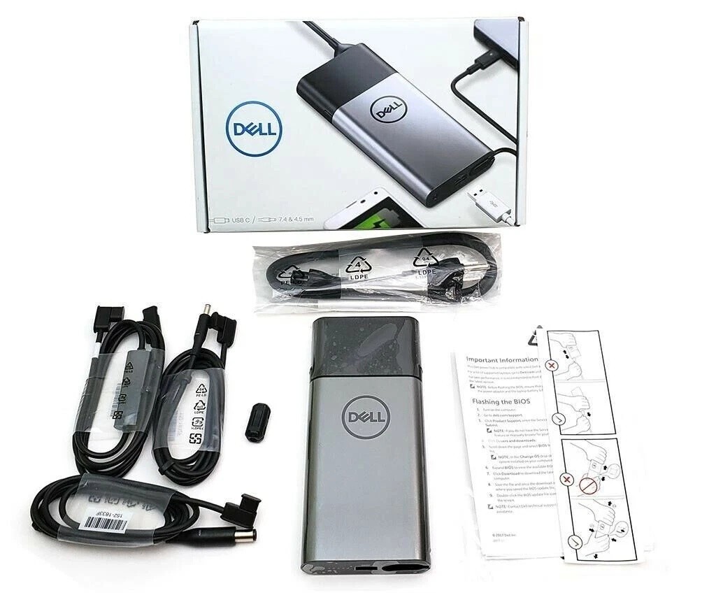 Dell Hybrid 45W Adapter + 43Wh Power Bank PH45W17-AA USB-C 4.5mm & 7.4mm barrel