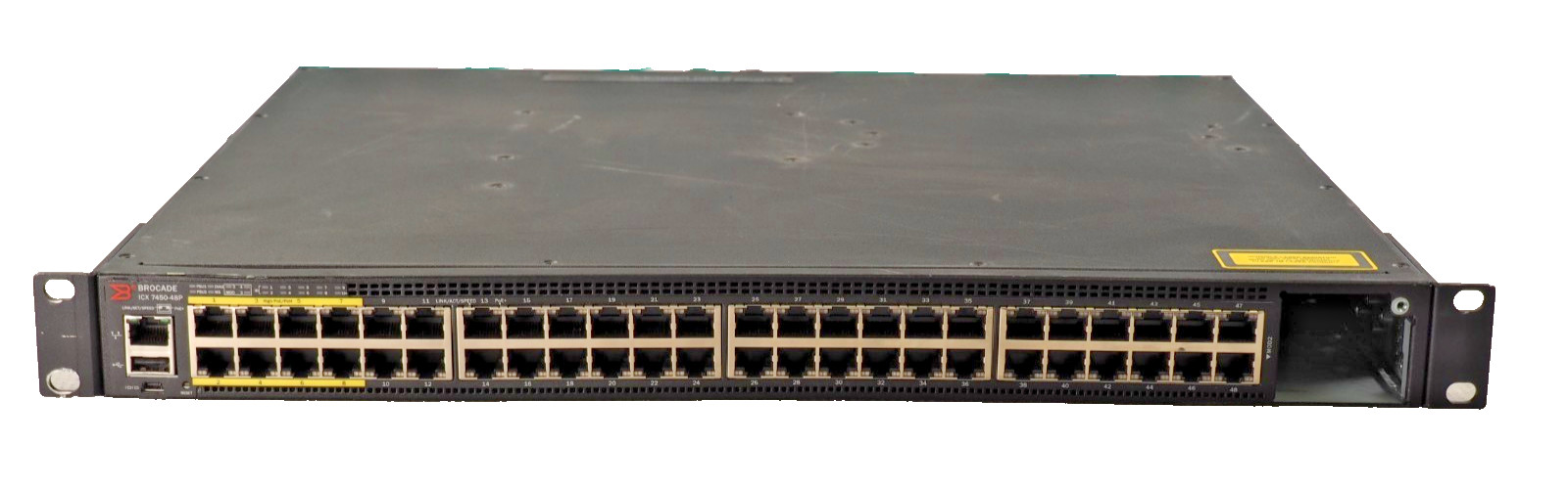 Brocade ICX 7450-48P 48-Port PoE Ethernet Switch w/2*ICX7400-1X40GQ QSFP Module