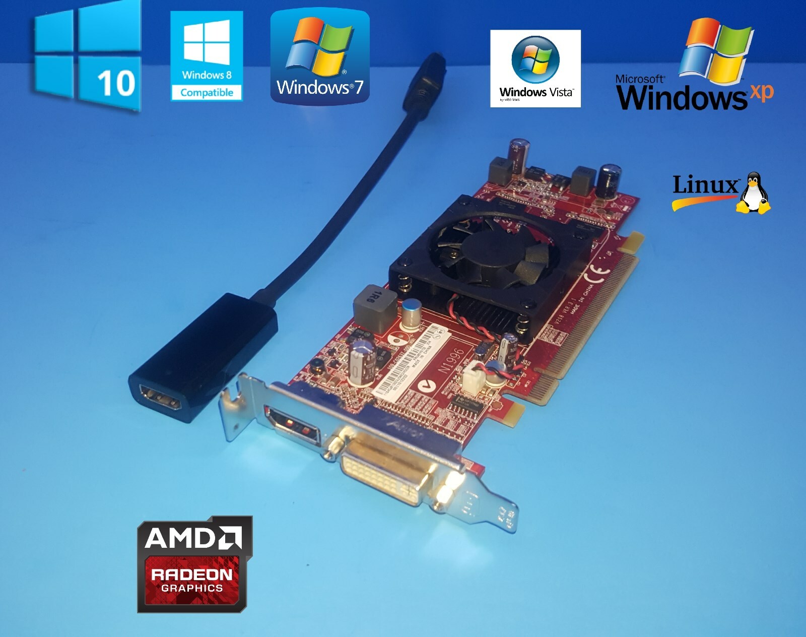 Acer Veriton X2611 X2611G X2630 X2630G X2631 Low-Profile DVI HDMI DP Video Card