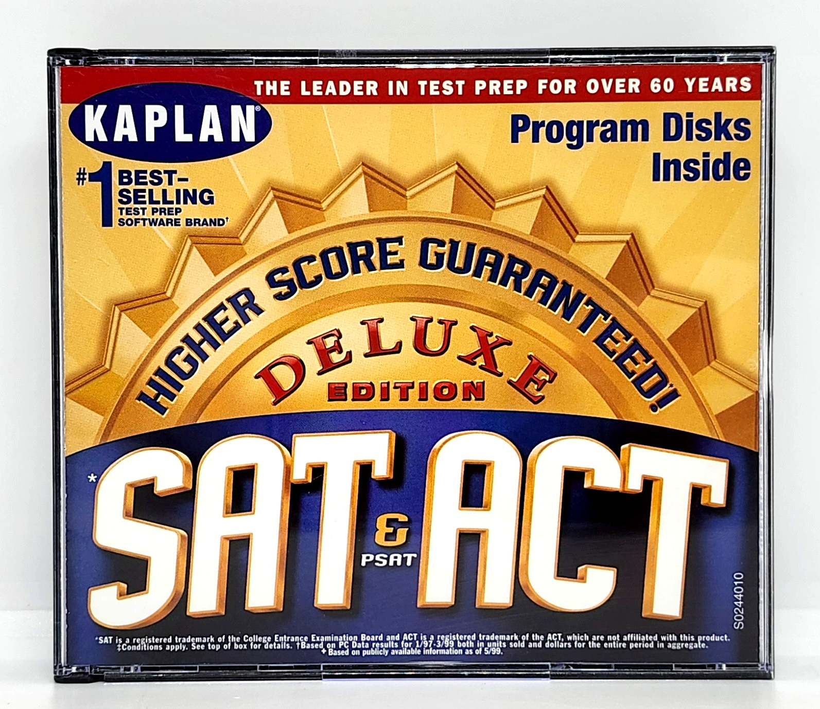 HIGHER SCORE GUARANTEED  SAT, ACT & PSAT DELUXE EDITION 4CD-ROM (1999) KAPLAN