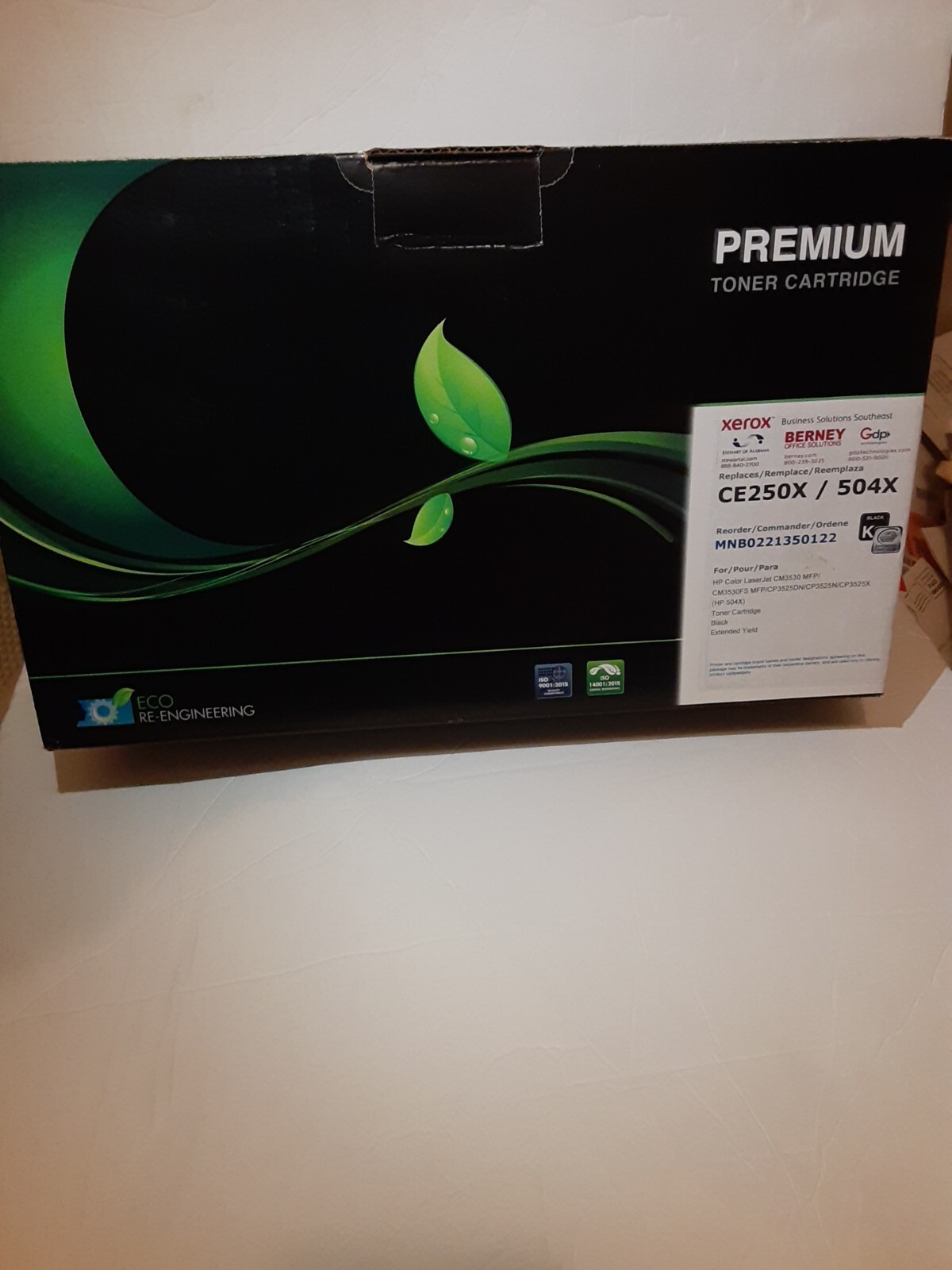 NEW ECO RE-ENGINEERING Premium Toner Cartridge CE250X / 504X  Black Laserjet