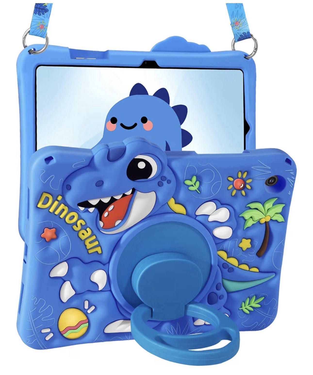 Blue Boaretiu Dinosaur Tablet Case For iPad Air11/Pro11(NOT Pro M4/M5)