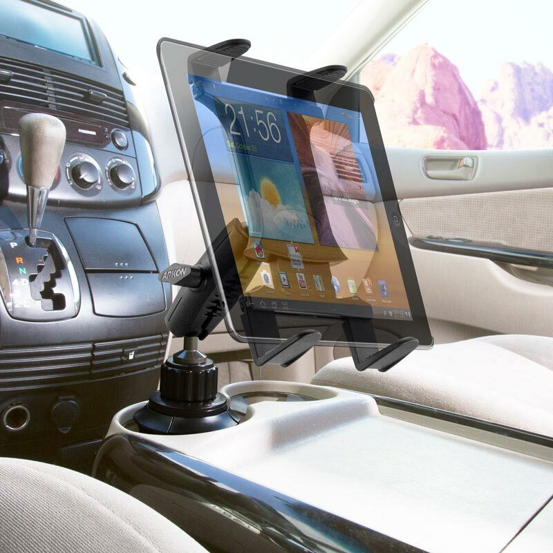 TABRM023 Arkon Heavy Duty Cup Holder Mount for Apple Samsung 8.9 12.9 LG Tablets