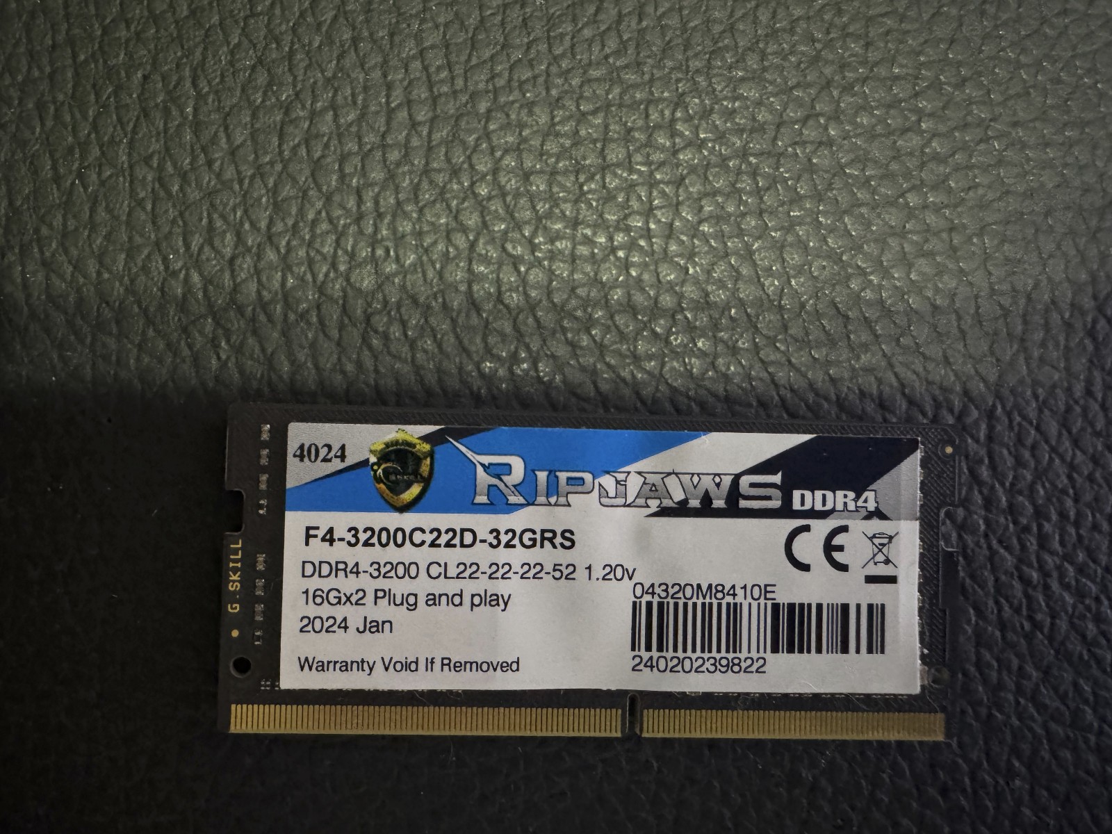 G.SKILL Ripjaws 16GB DDR4 SDRAM Memory Module (f4-3200c22d-32grs)