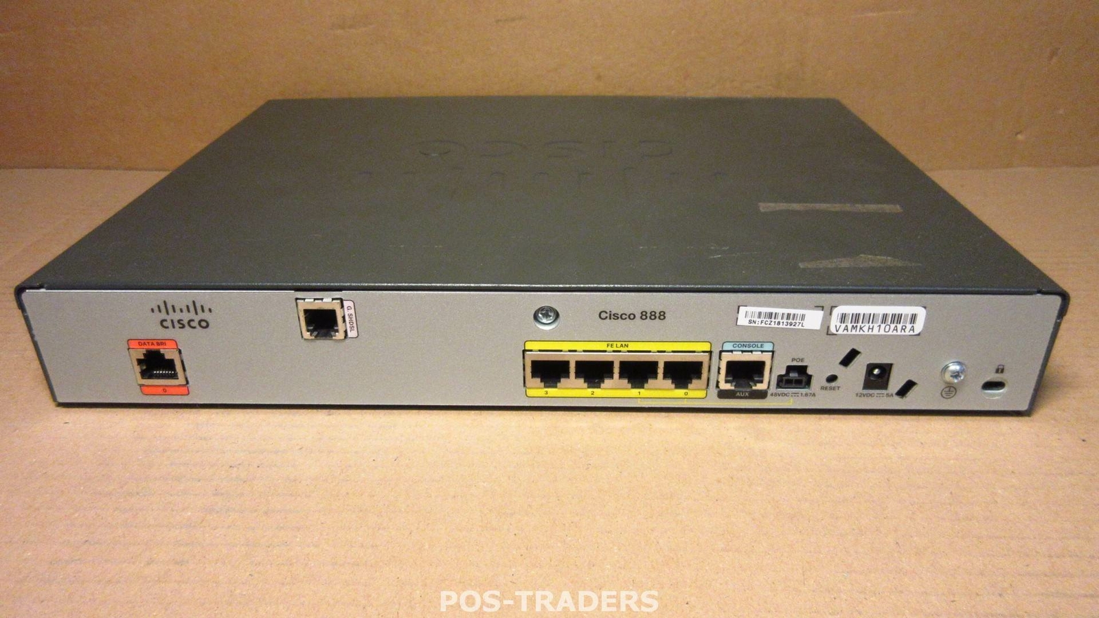 Cisco 888 CISCO888-SEC-K9 4-Ports Integrated Service Router - EXCLUDING PSU
