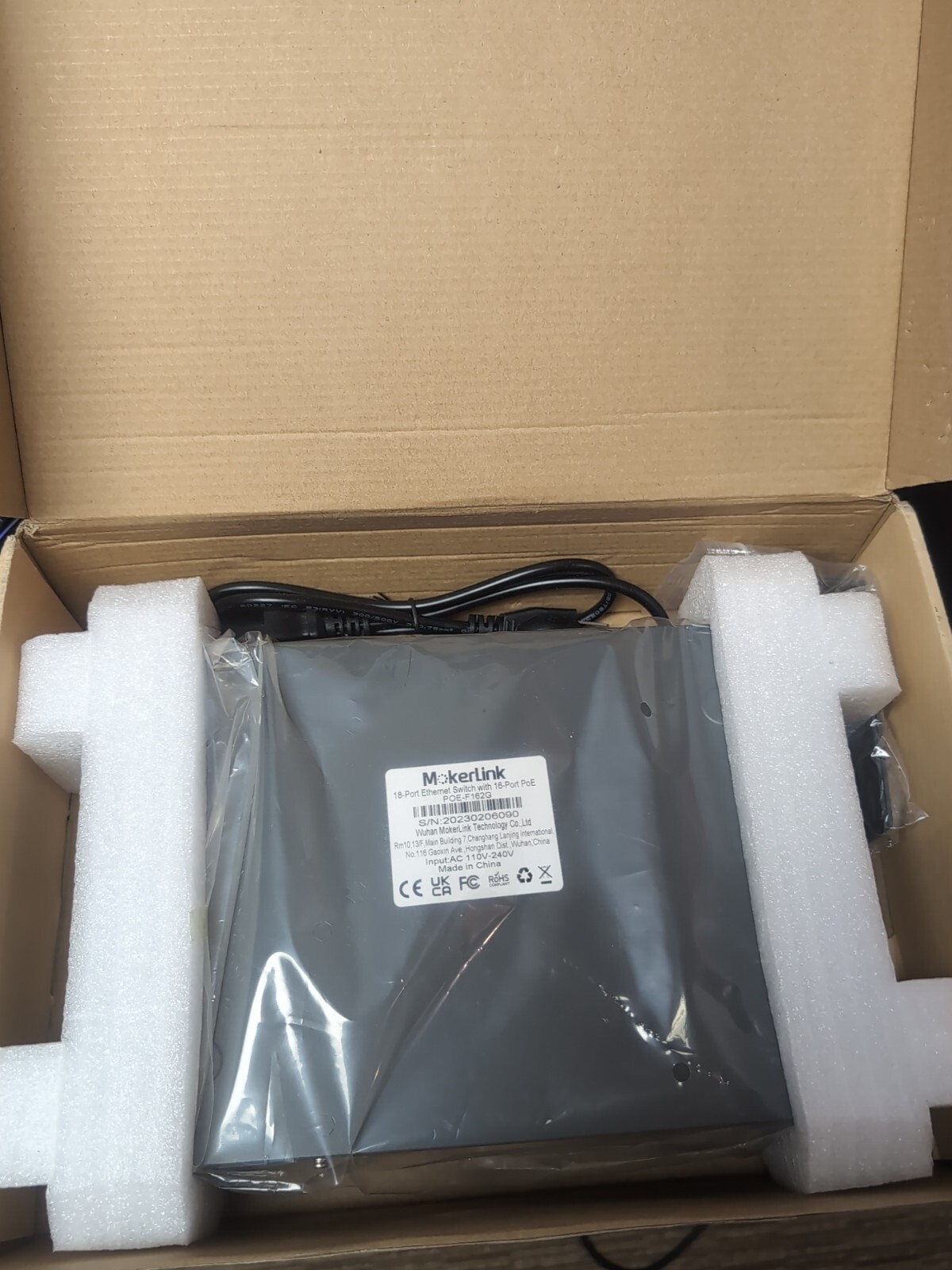 MokerLink 18 Port Gigabit PoE Switch, 16 Gigabit PoE, 2 Gigabit Uplink