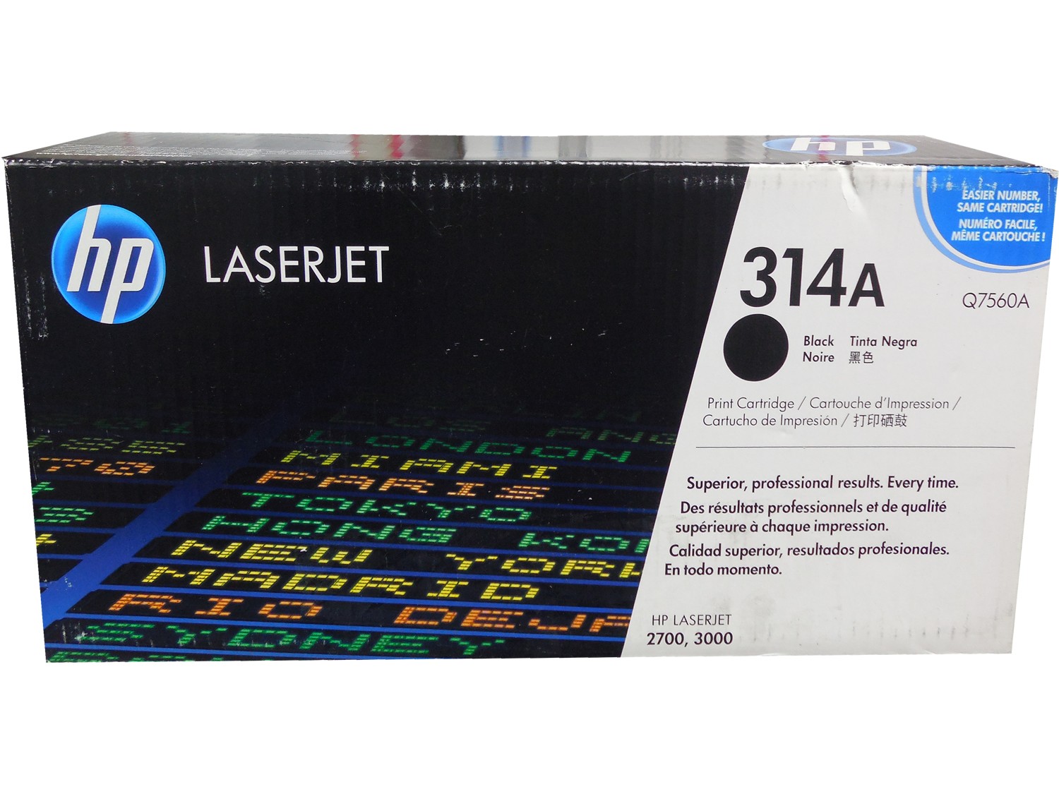 HP Q7560A (314A) Black Toner Cartridge LaserJet 3000 Genuine OEM Original