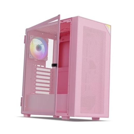 AL800 Mid Tower ATX Gaming PC Computer Case Pink