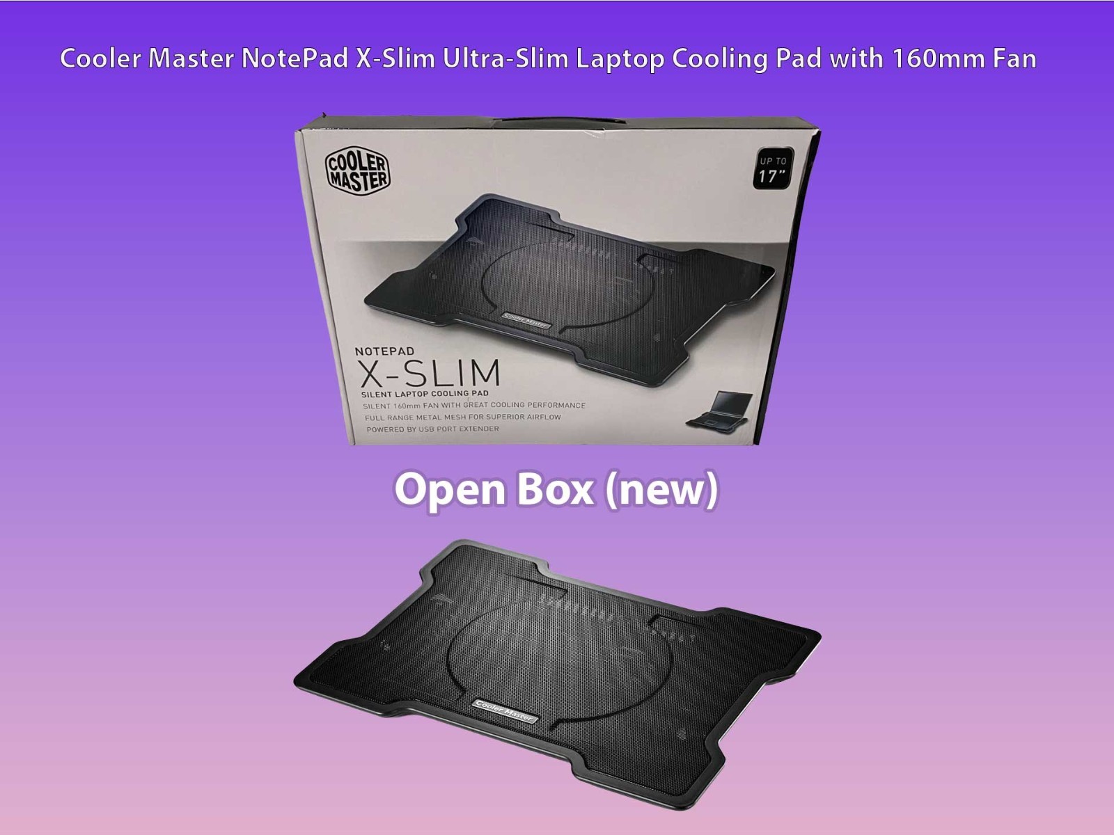 Cooler Master NotePal X-Slim R9-NBC-XSLI-GP 160mm Laptop Cooling Pad