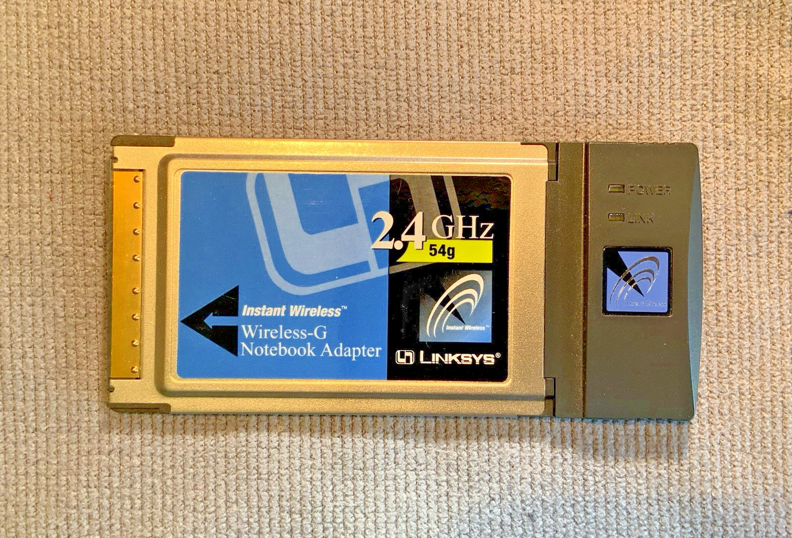 Linksys WPC54G Wireless-G Notebook Adapter PCMCIA 802.11g 54g - Untested w/ Case