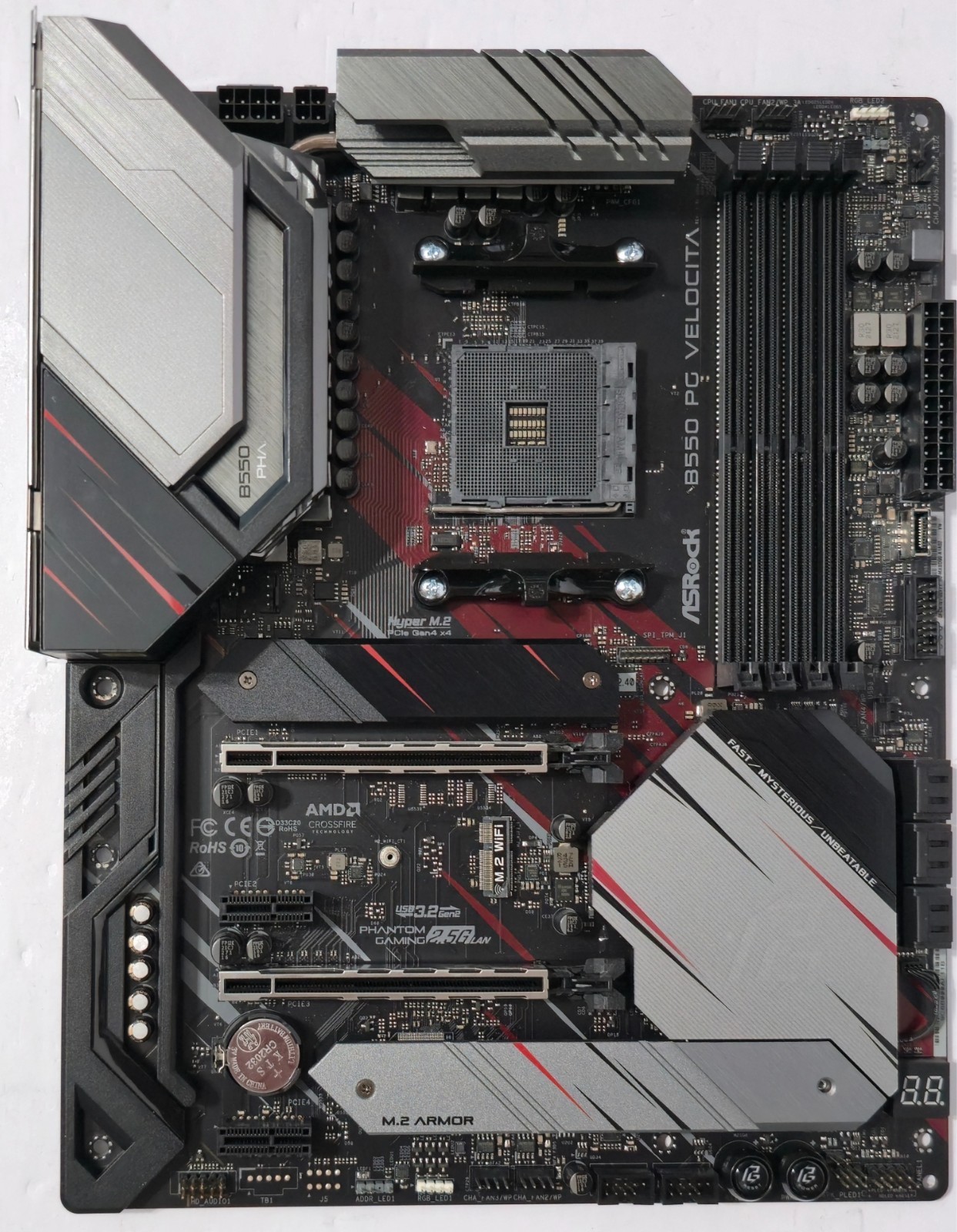 ASRock Phantom Gaming B550 PG VELOCITA AM4 AMD B550 ATX AMD Motherboard RGB