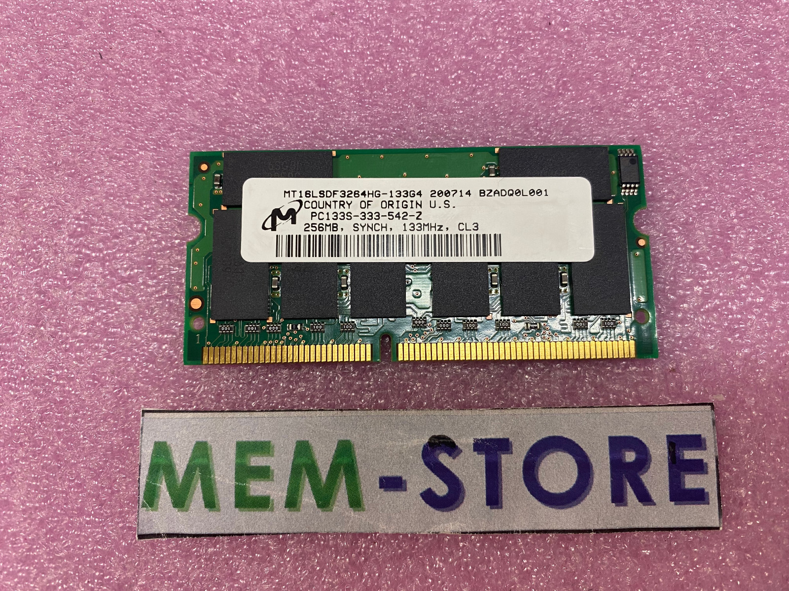 MT16LSDF3264HG-133G4 Micron 256MB PC133 SDR 133MHz SODIMM CL3 RAM Memory