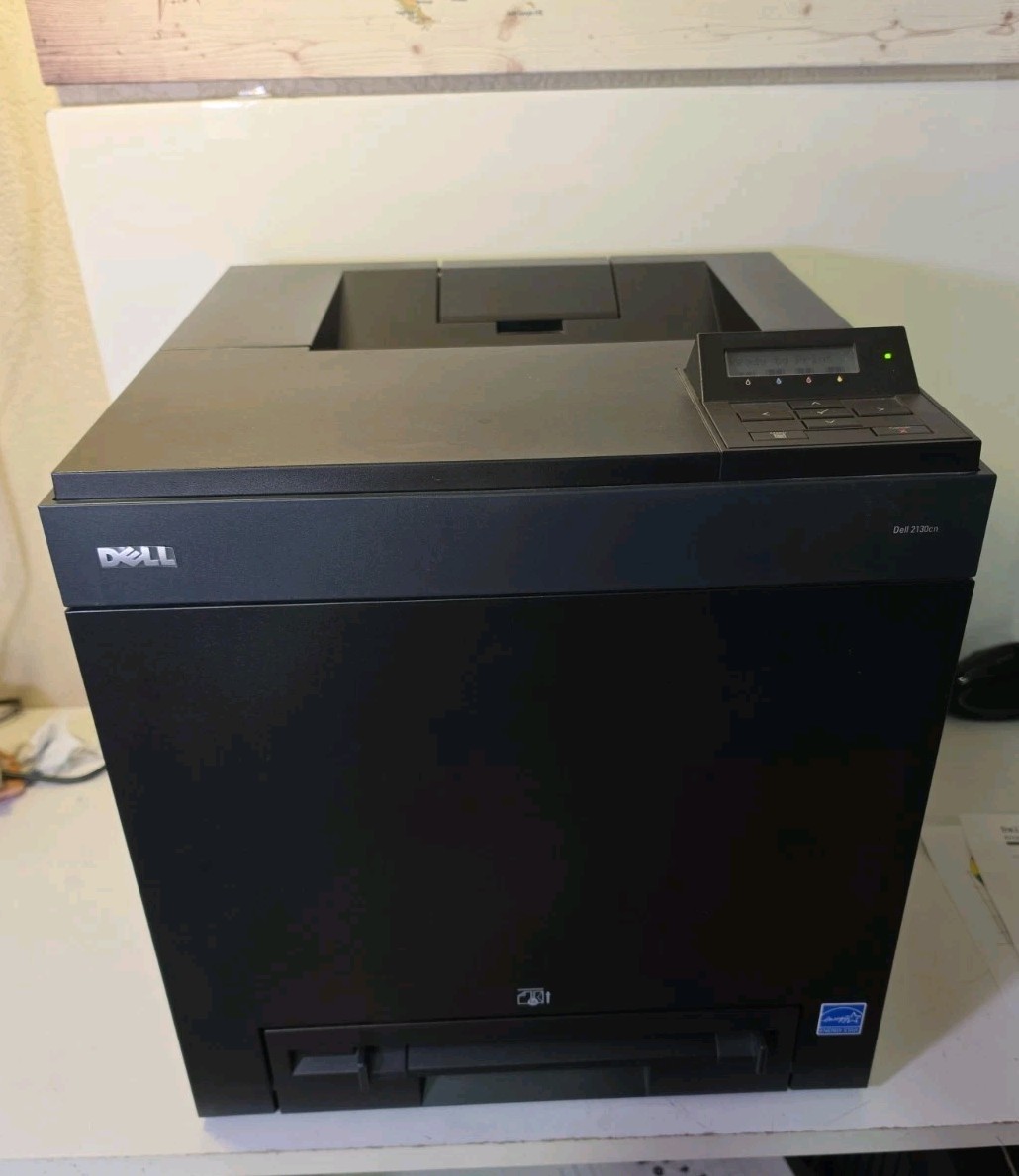Dell 2130CN Workgroup Color Laser Printer. Only 1200 Prints. Crisp Colors. 