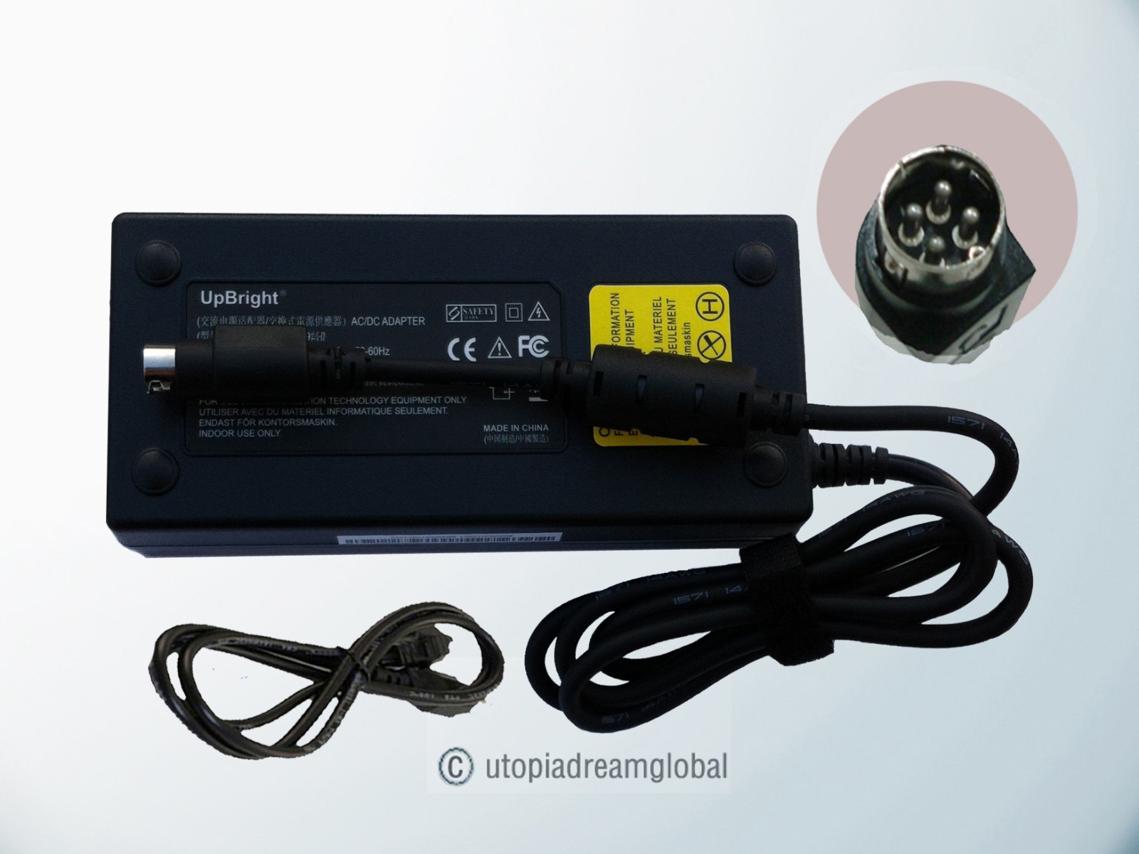 20V 4-Pin AC Adapter For SAGER D900T NP9890 NP9750 NP9860 NP9800 NP9820 NP9880