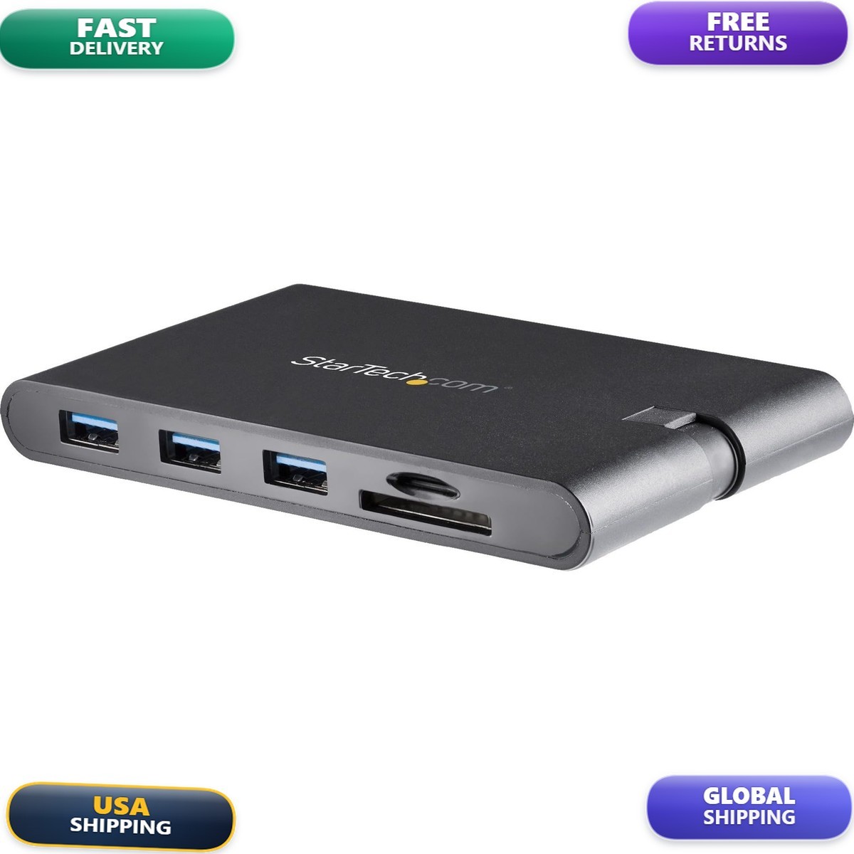 StarTech 9-in-1 USB-C Mini Dock, 4K HDMI or VGA, 100W PD, SD MicroSD