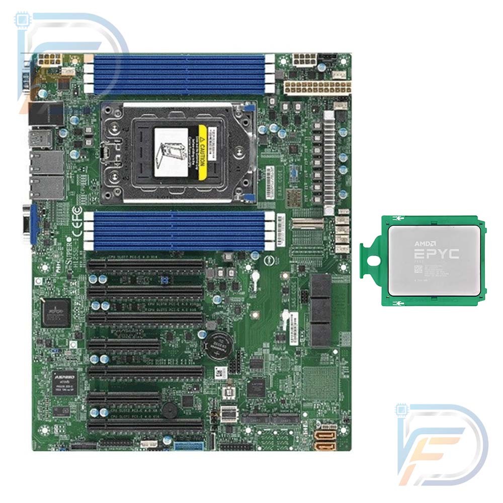AMD EPYC 7V12 64C 128T CPU + Supermicro H12SSL-i SP3 DDR4 Server Board Combo