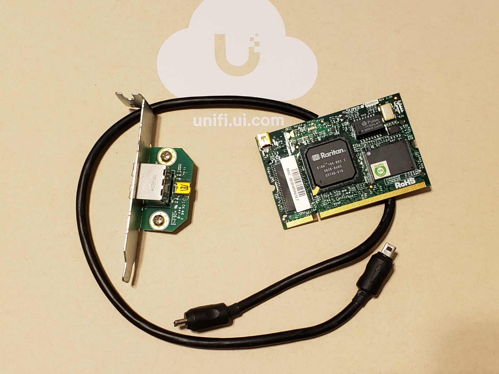 SuperMicro AOC-SIMSO+ IPMI Management Interface Card W/ Cable & Network Adapter