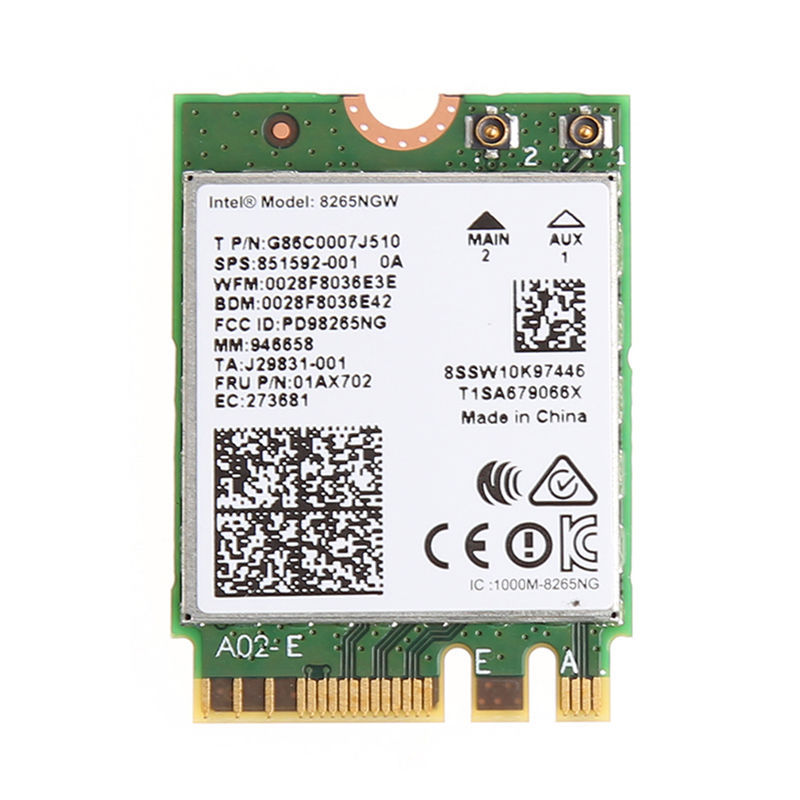  Intel Wireless Dual Band AC 8265NGW 867Mbps WIFI + Bluetooth 4.2 NGFF Card GOOD