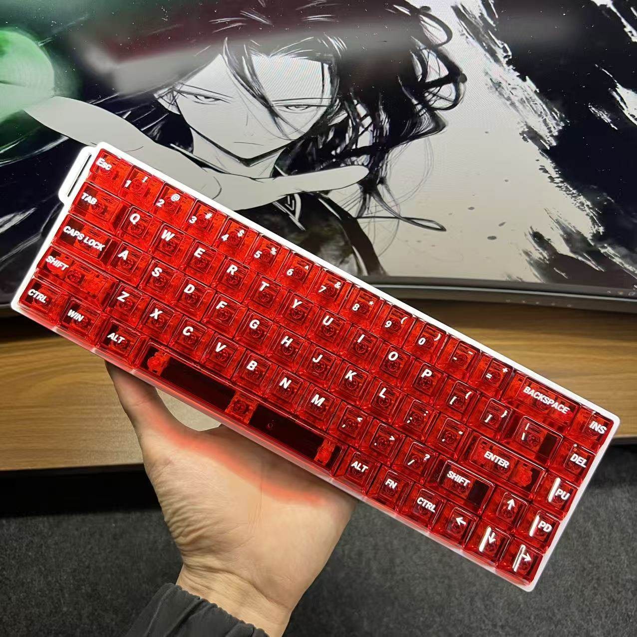 Special Edition Ice Crystal Transparent PC Keycaps Light Transmitting Sides