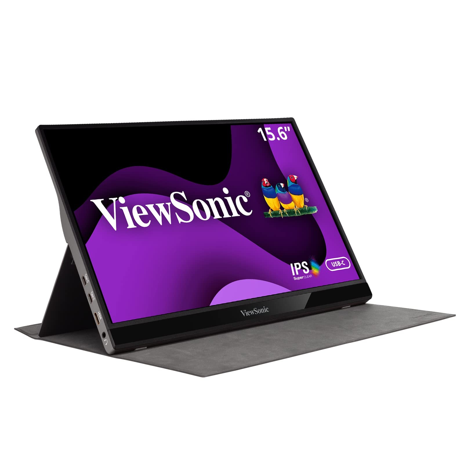 ViewSonic 15.6 Inch 1080p Portable Monitor with 2 Way Powered 60W USB C, Eye