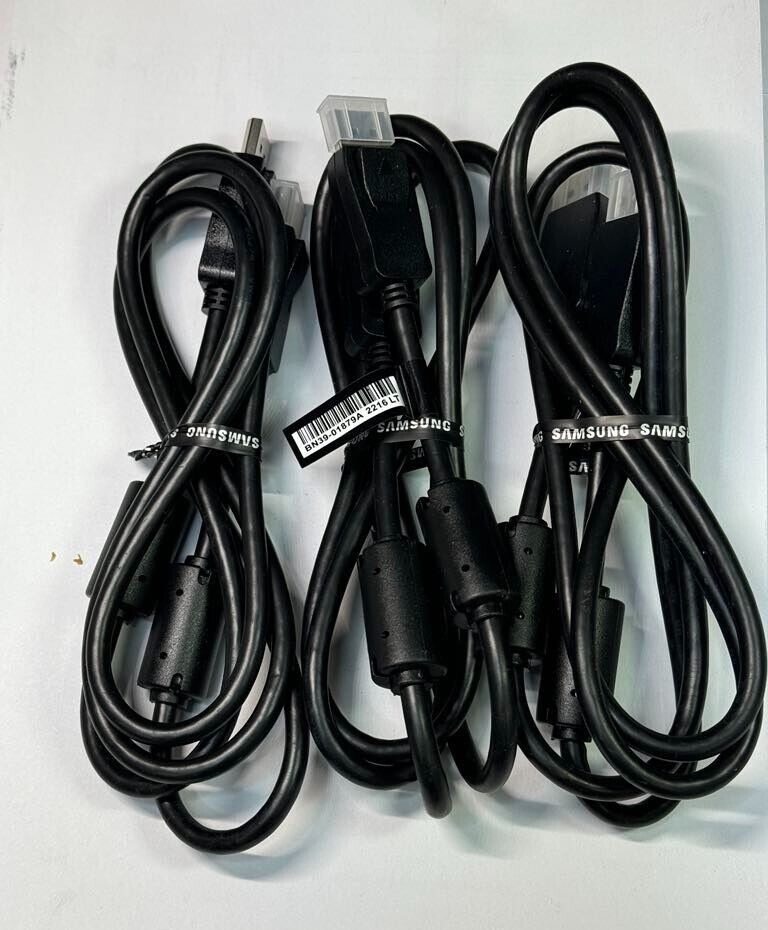 Lot of 3 Samsung BN39-01879A CBF Display Port to DP   5 FEET Cable GENUINE